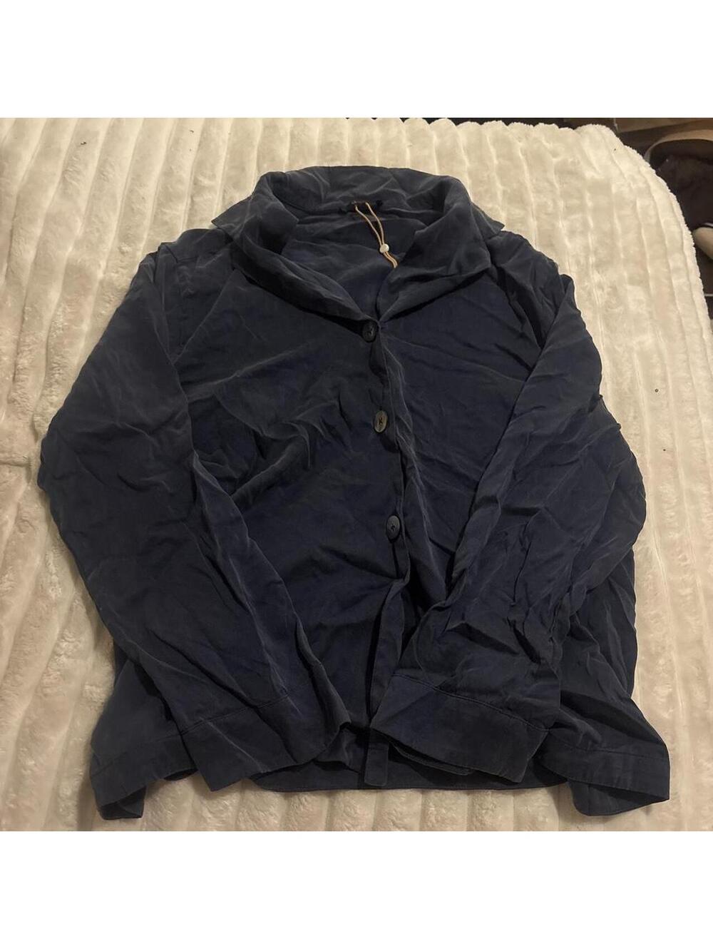 Quince Women's Navy and Blue Blous
